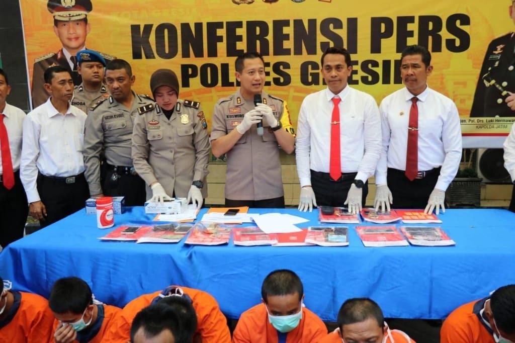 Hanya Butuh Sebulan, Polres Gresik Tangkap 20 Penjahat Narkoba