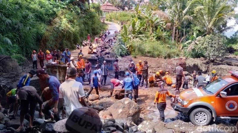 Banjir di Gunung Kawi Rusak 8 Ha Sawah Hanyutkan Belasan Babi