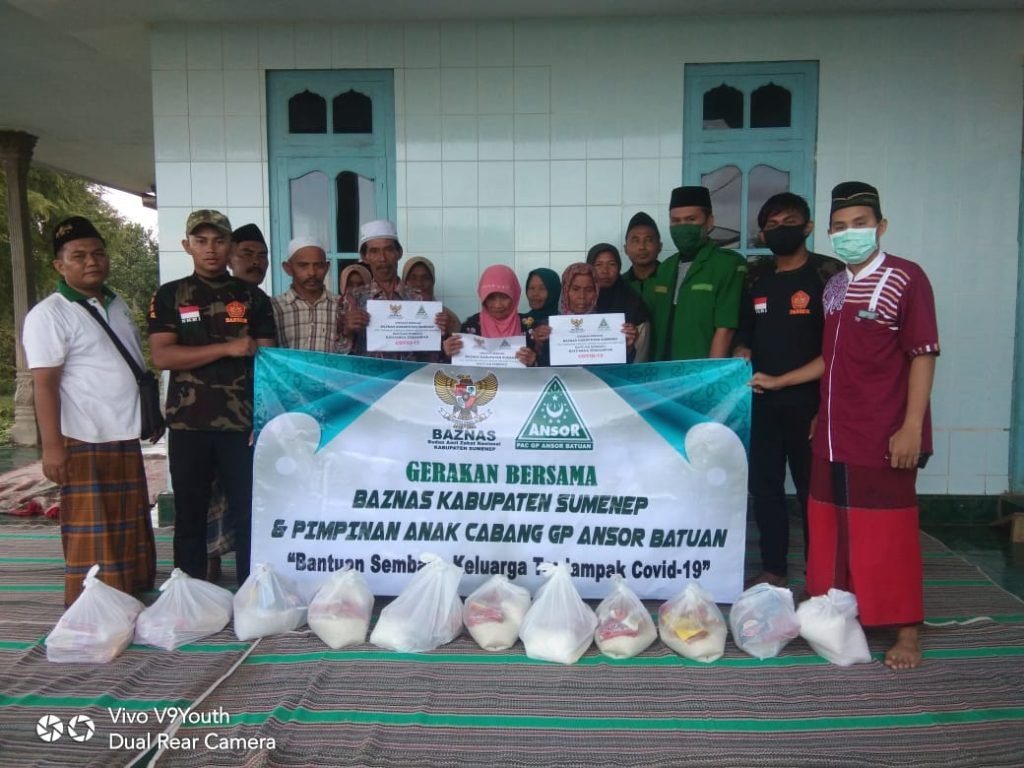 BAZNAS SUMENEP DISTRIBUSIKAN PAKET SEMBAKO LIBATKAN PAC GP ANSOR BATUAN