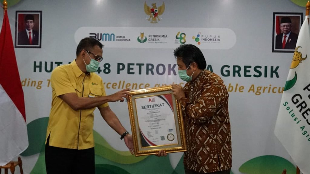 Petrokimia Gresik Peroleh Sertifikat Sistem Manajemen Anti Penyuapan