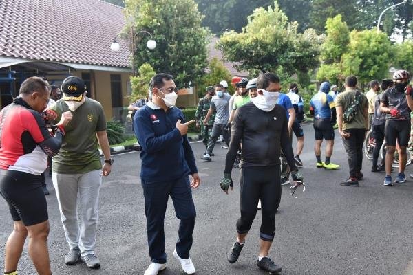 Gowes Bareng Pangdam Brawijaya-Pj Bupati Sidoarjo