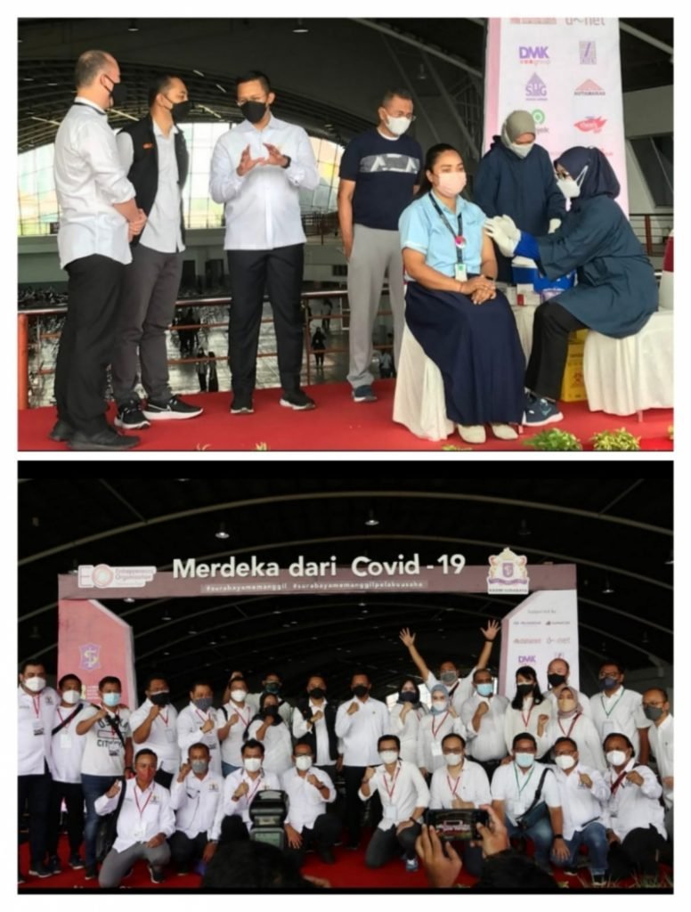 Pengusaha Surabaya Kolaborasi dengan Kadin dan Pemkot Surabaya Gelar Vaksinasi Gratis di Jatim Expo