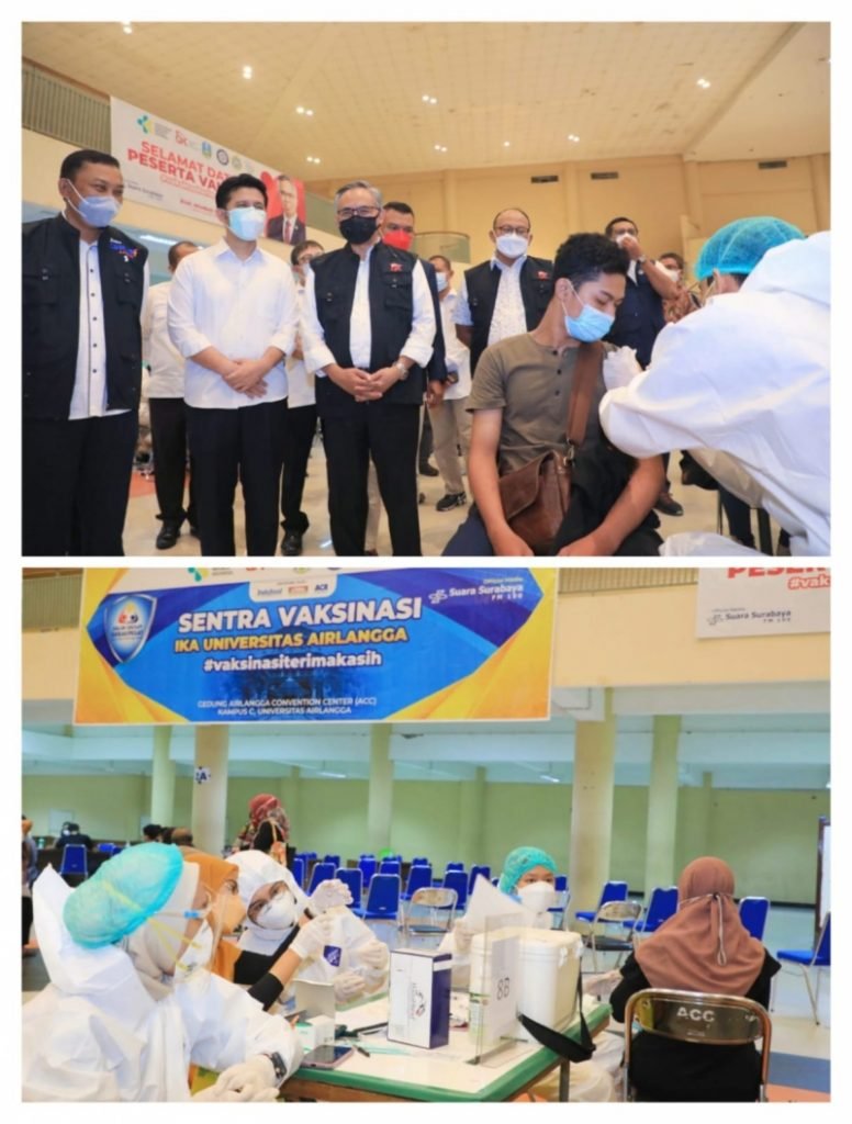 Wagub Emil Dampingi Kepala OJK RI Tinjau “Vaksinasi Terimakasih” IKA UNAIR