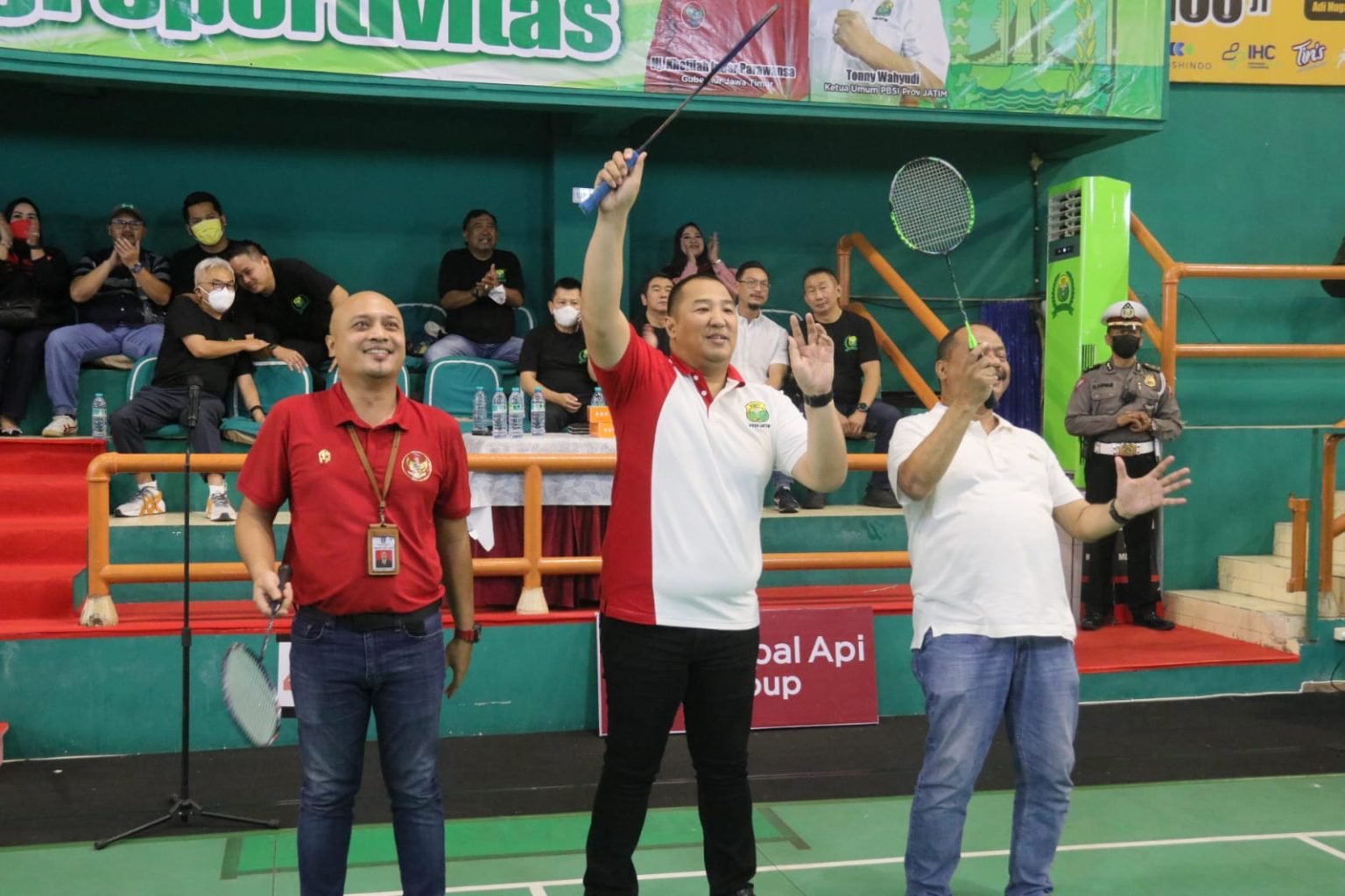 KONI Jatim Dukung Pengprov PBSI Bina Atlet Juara Bulutangkis Piala Gubernur Jatim 2022