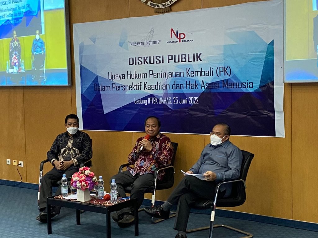 Pakar Hukum UNHAS : Demi Keadilan, Jangan Batasi PK !