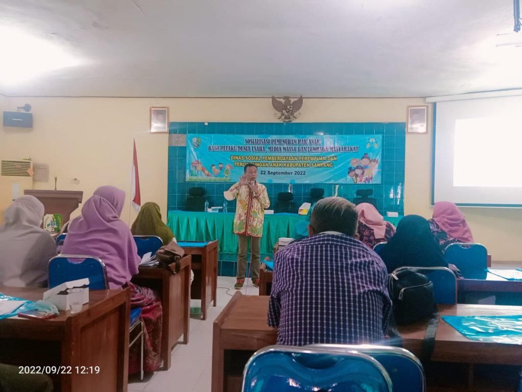 Dinsos Kabupaten Sampang Lakukan Sosialisasi Pemenuhan Hak Anak, Kepada Empat Pilar Pembangunan Anak