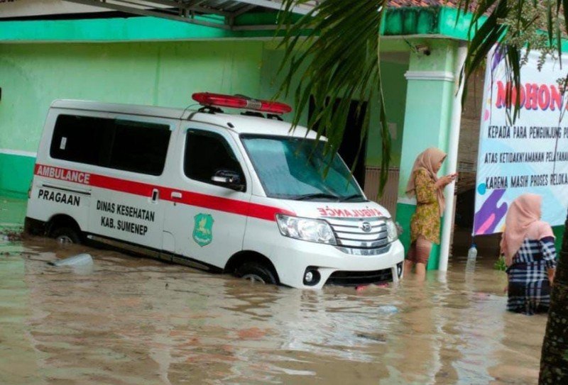 Puskesmas Pragaan Direndam Air, Diduga Pasien Digotong