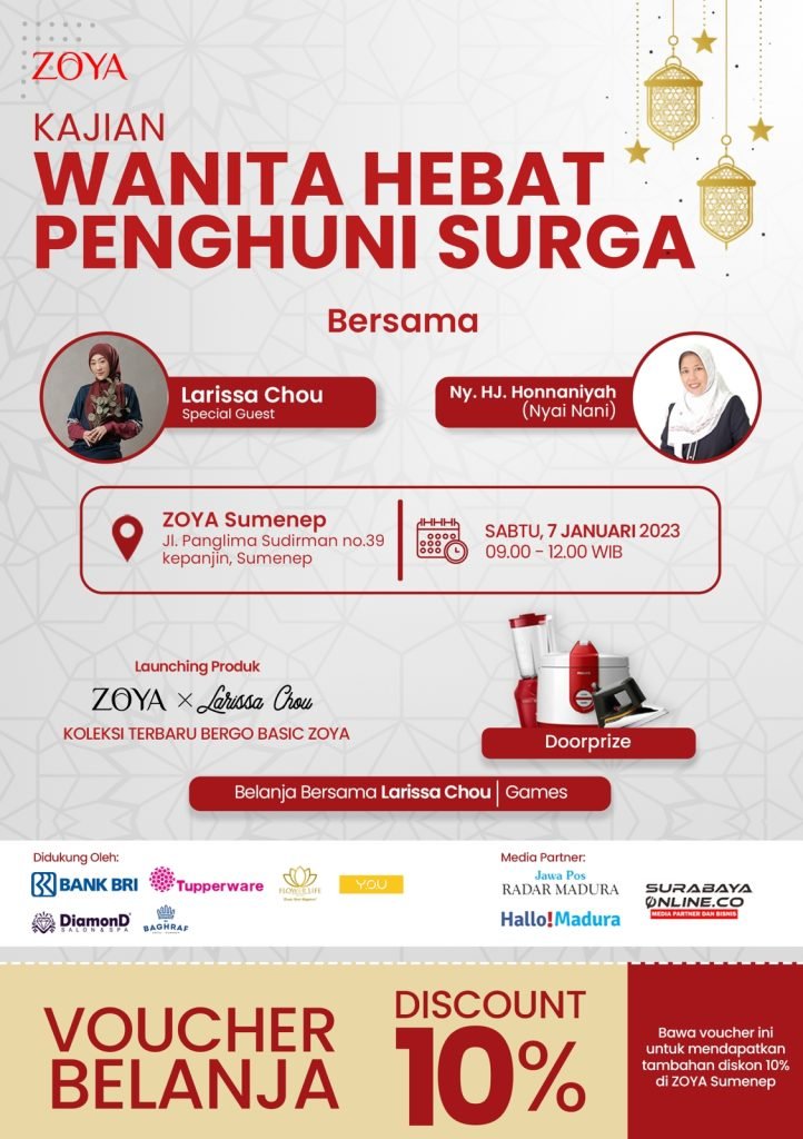 Nantikan di Sumenep, Launching Produk Terbaru ZOYA Bersama Larissa Chou