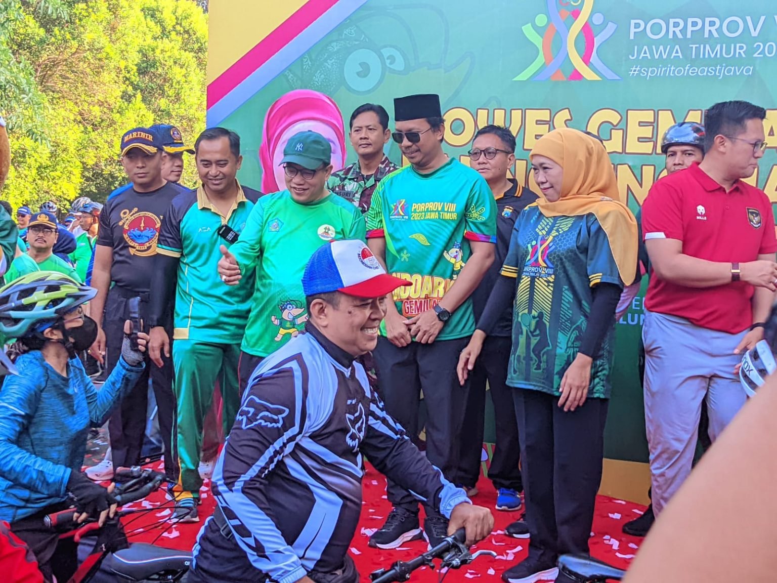Porprov VIII Tahun 2023, Gubernur Khofifah Ikuti Ajang Balap Sepeda Gowes Gemilang di Sidoarjo