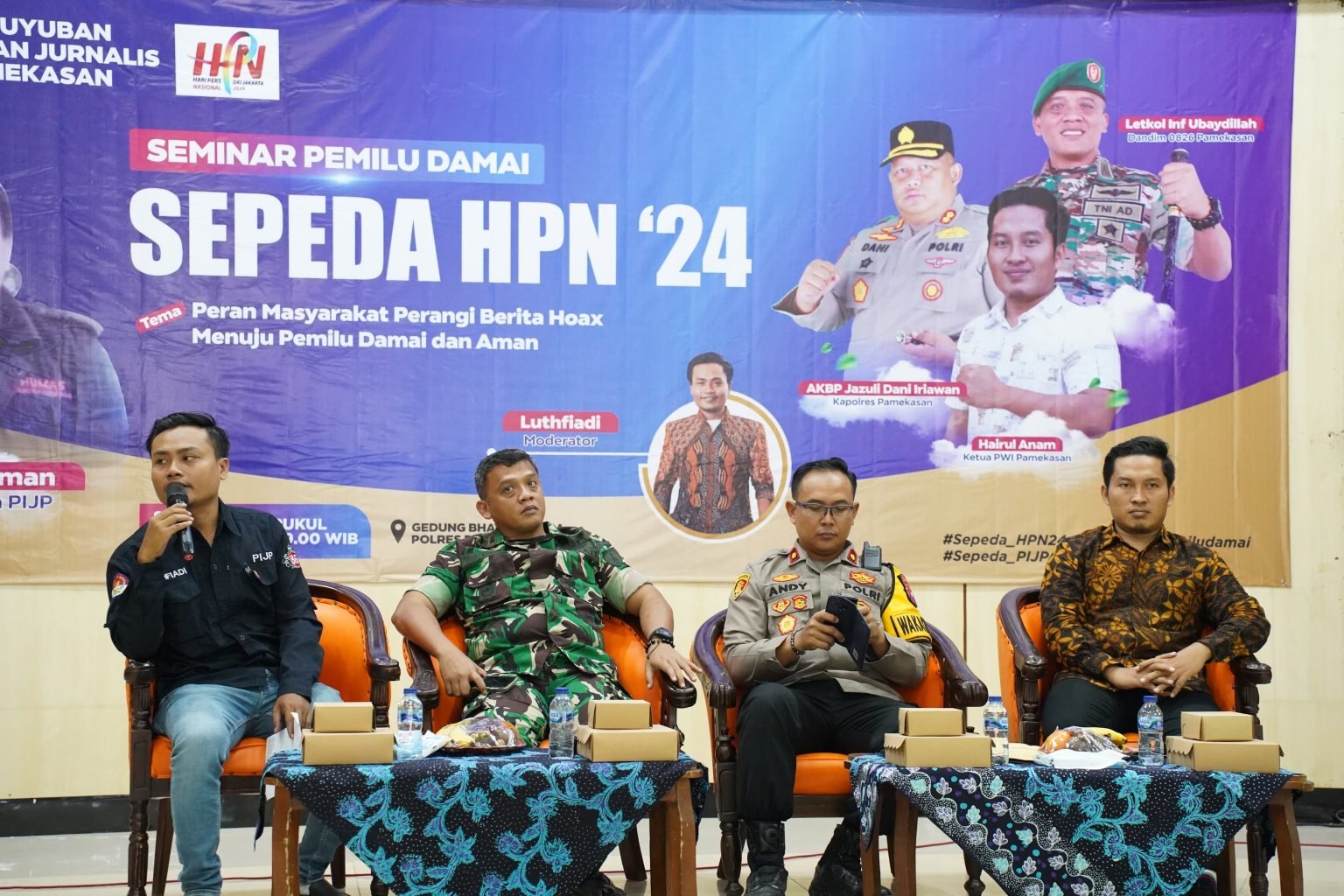 PIJP Gelar Seminar Pemilu Damai Perangi Berita Hoax di Kabupaten Pamekasan