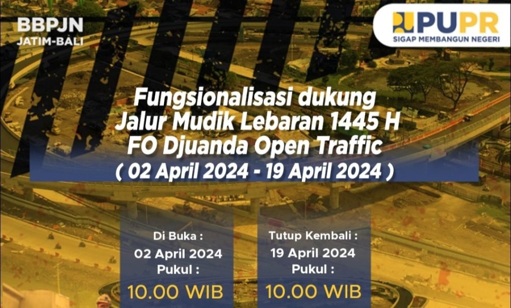 Belum Resmi Dibuka, Flyover Djuanda Akan di Fungsikan Saat Mudik Lebaran 1445 H