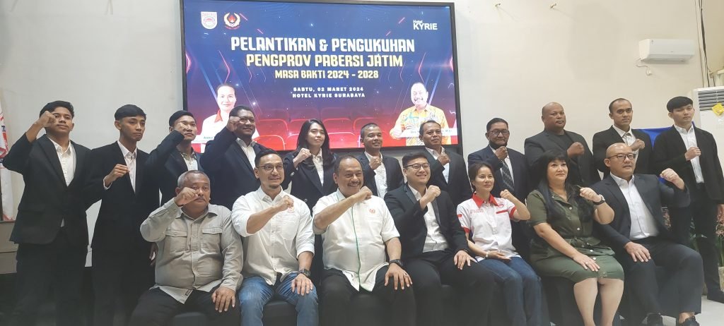 Ketua KONI Jatim Menyaksikan Pelantikan Pabersi Jatim