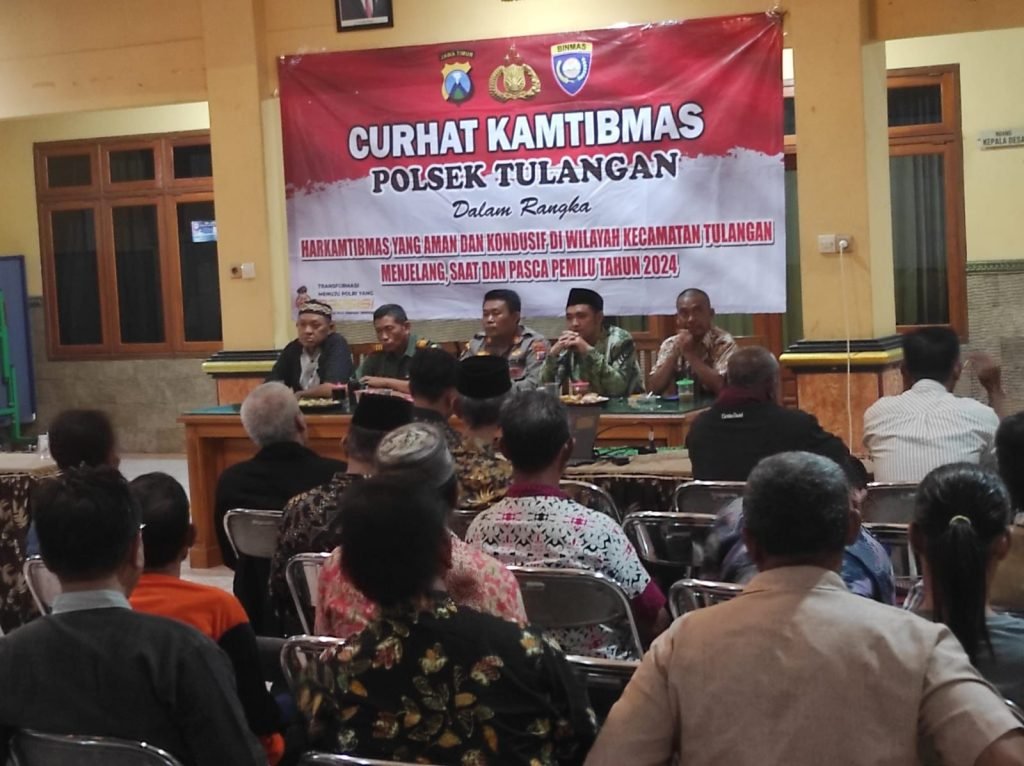 Forkopimda Tulangan Urun Rembuk dengan Masyarakat Hadapi Bahaya Kenakalan Remaja