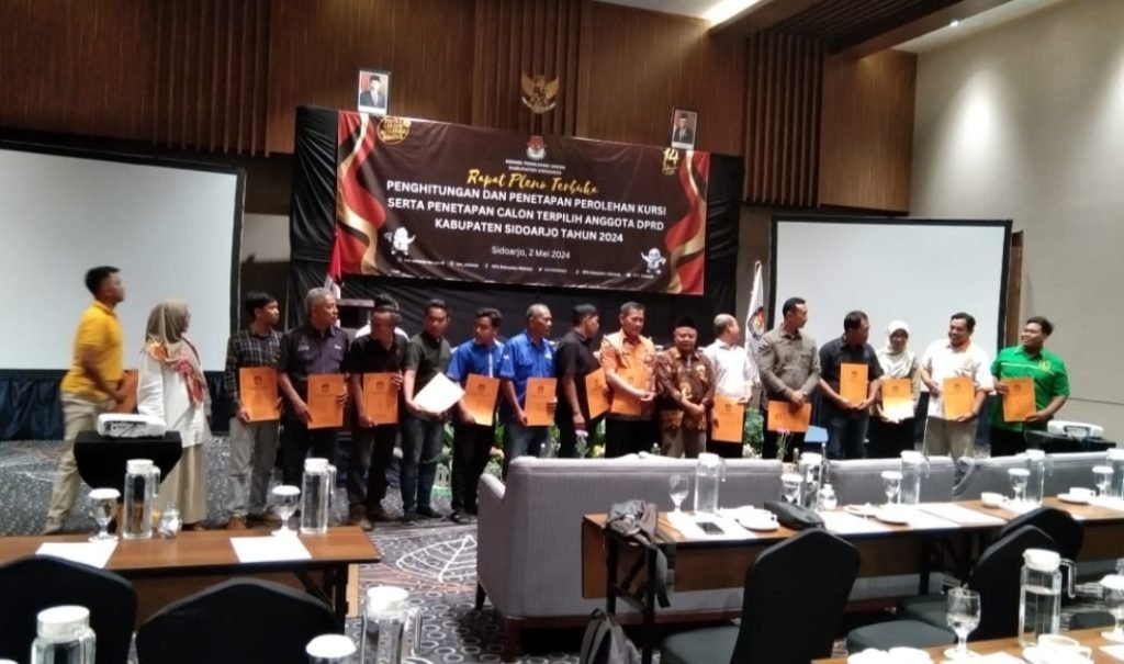 KPU Sidoarjo Gelar Rapat Pleno Penetapan Calon Anggota DPRD Sidoarjo