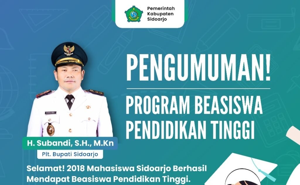 Pemkab Sidoarjo Resmi Umumkan Penerimaan Beasiswa Pendidikan Tinggi