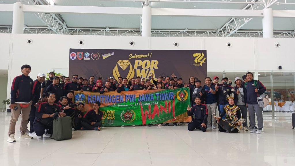 Tak Kenal Lelah, Atlet Porwanas Jatim Langsung Gelar Latihan Setiba di Banjarmasin