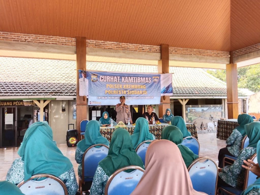 Polsek Krembung Gelar Curhat Kamtibmas Bersama Tokoh Masyarakat, Perangkat Desa, dan Kader PKK