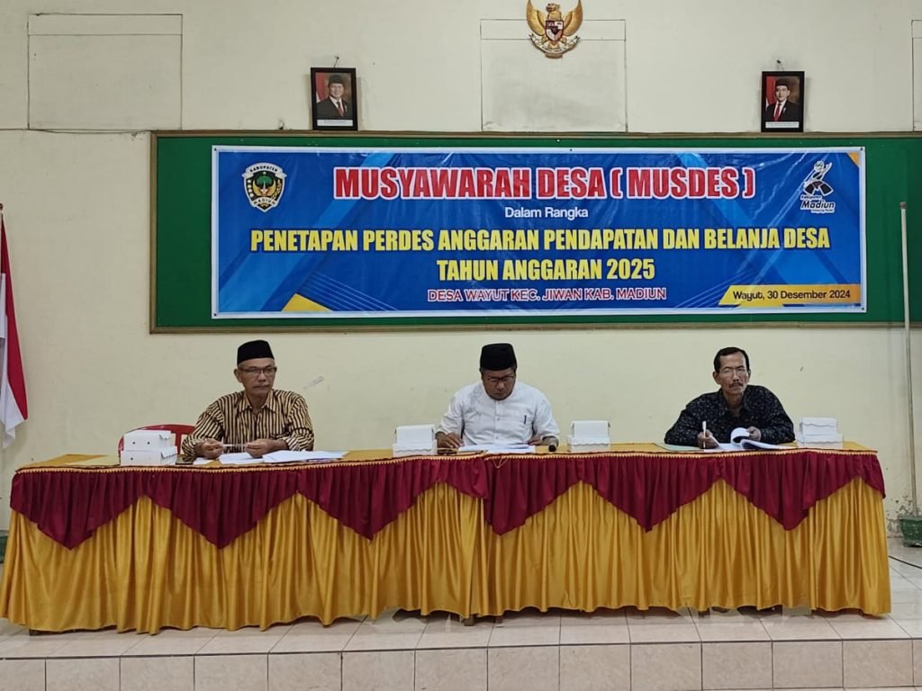 Penetapan Perdes APBDes Tahun 2025 Desa Wayut, BLT Turun Jadi 15 Persen Dari 25 Persen