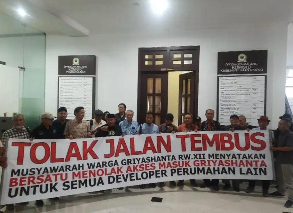 Keberatan Jalan Tembus, Warga Griya Santha Nglurug DRPD Kota Malang