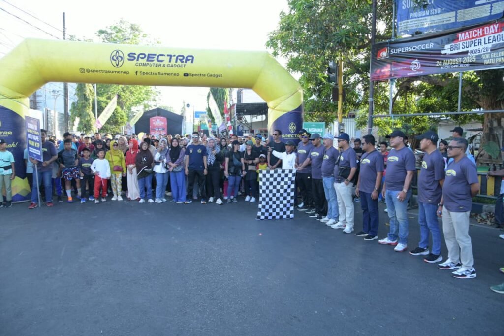 Ribuan Warga Pangarangan Antusias Ikuti Jalan Sehat Bersama Spectra, Hadiah Utama Motor