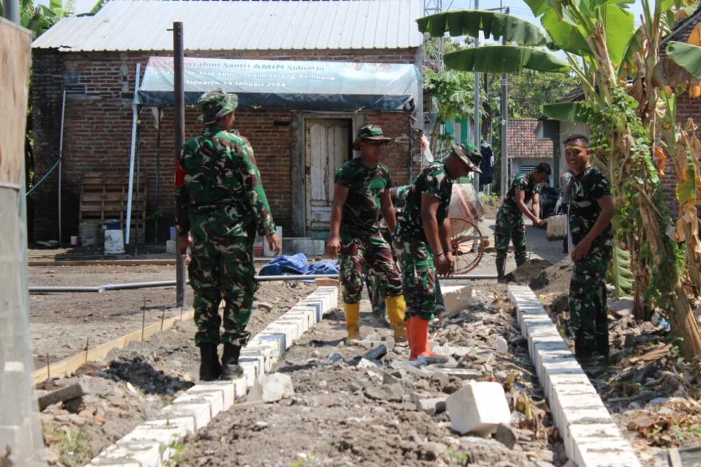 TMMD ke-126 Kodim 0816/Sidoarjo Percepat Pembangunan Jalan Desa Kedondong
