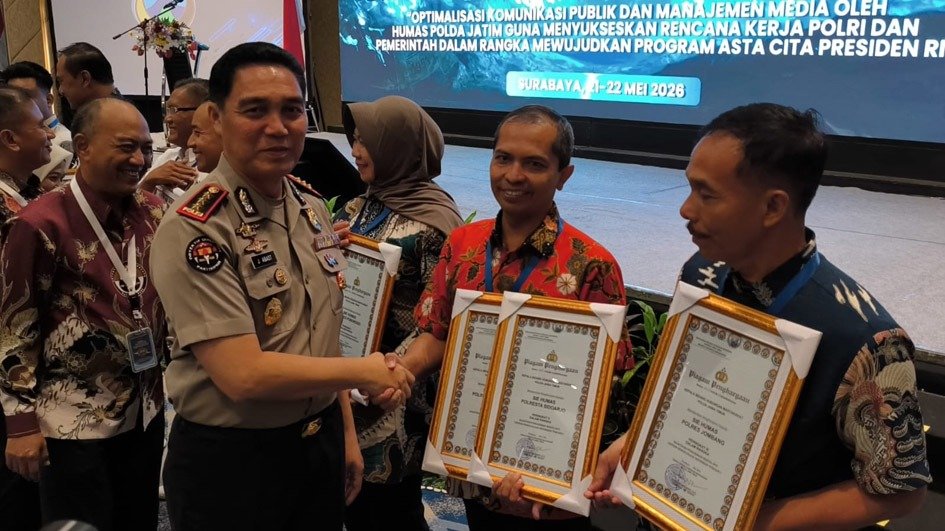 Humas Polresta Sidoarjo Raih Juara 1 Viralisasi Konten Positif se-Jatim