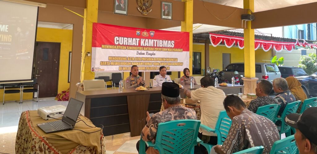 Polresta Sidoarjo Gelar Curhat Kamtibmas di Desa Sruni: Ajak Warga Cegah Bullying dan Radikalisme