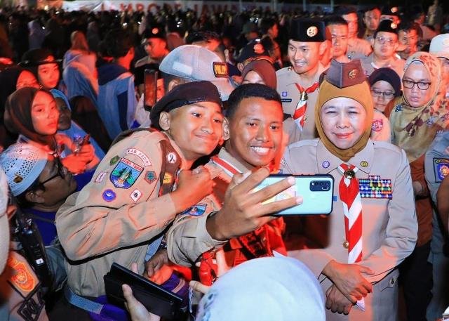 Khofifah Ajak Pramuka Menjadi Penggerak Swasembada Pangan