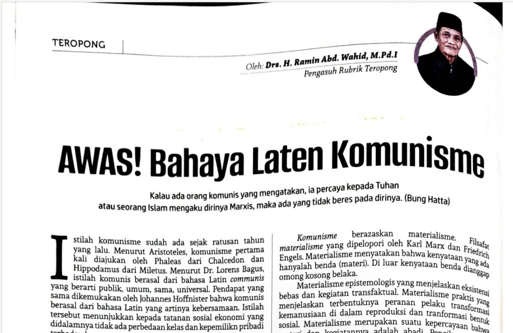 Ketika Sejarah Tak Boleh Asal Tempel: Menyoal Narasi GMNI dan PKI di Majalah MPA