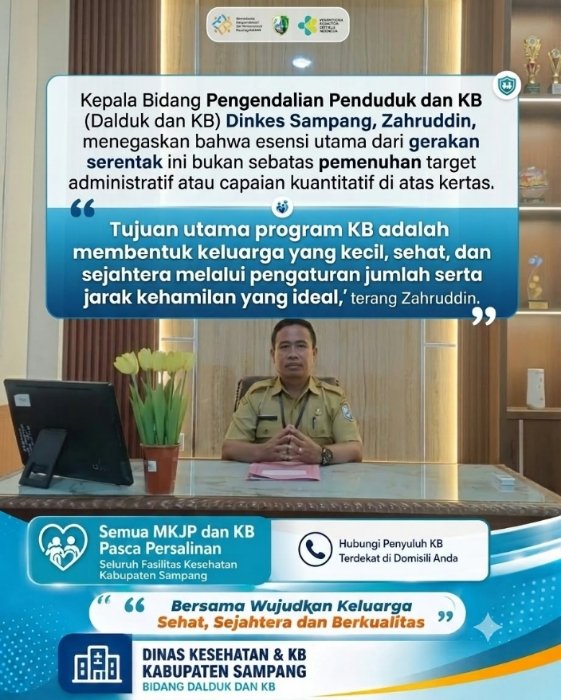 Langkah Progresif Pemkab Sampang, Dorong Kesejahteraan Keluarga Lewat KB Serentak, Publik Tetap Kawal Implementasinya